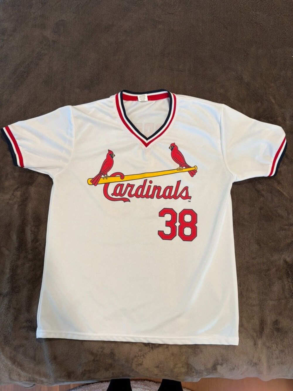 Vintage St Louis Cardinals Todd Worrell 38 SGA Pullover Baseball Jersey Mens XL